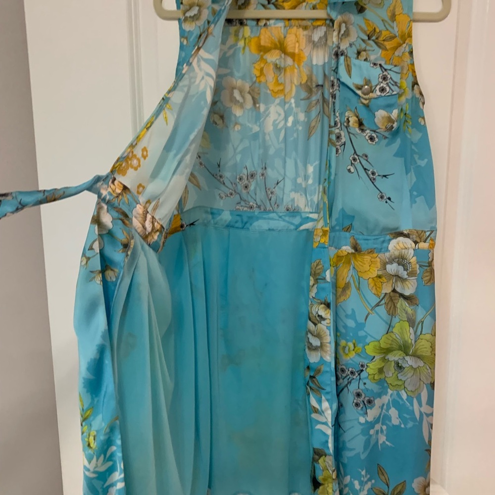Floral Sleeveless Wrap Dress